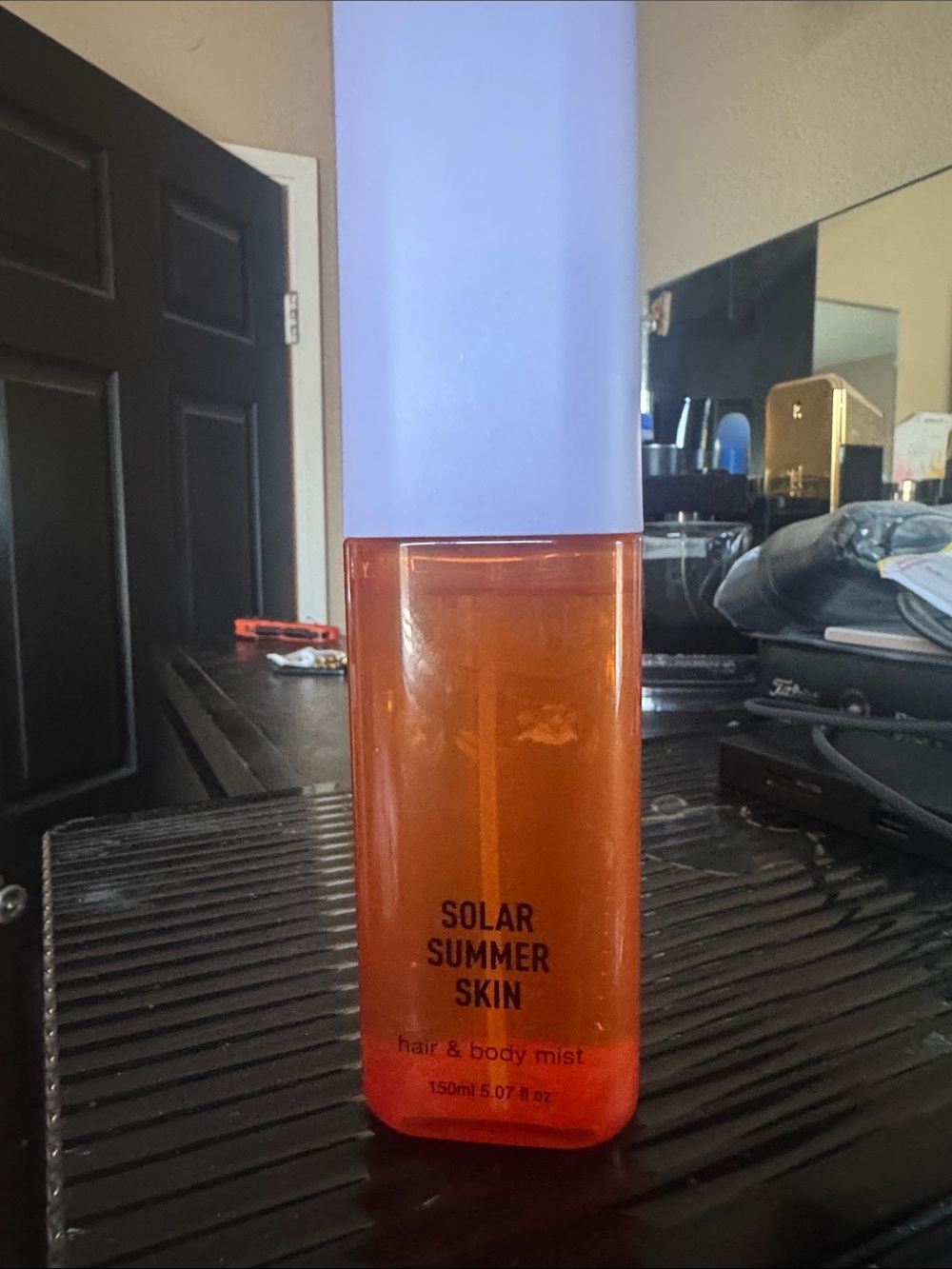 Zara Solar Summer Skin Hair & Body Mist - Orange Bottle with Light Blue Cap